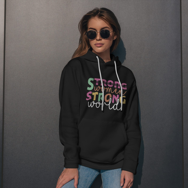 WinterWhisper Ladies Hoodie ( Black )