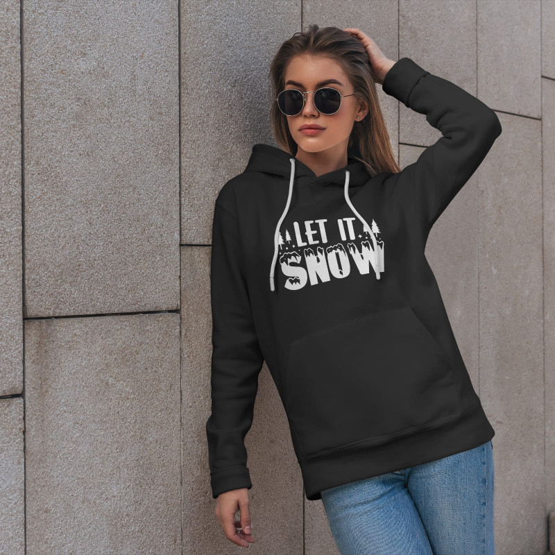 WinterWhisper Ladies Hoodie ( Black )